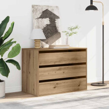 Berkfield Corner Chest of Drawers Artisian Oak 80x41x58 cm Engineered Wood