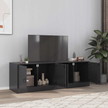 Berkfield TV Cabinets 2pcs Black 67x39x44 cm Steel