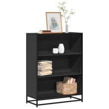 Berkfield Book Cabinet Black 80.5x35x107.5 cm Engineered Wood