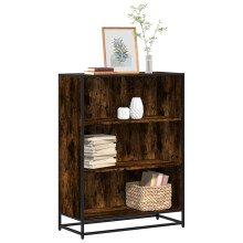 Berkfield Book Cabinet Smoked Oak 80.5x35x107.5 cm Engineered Wood