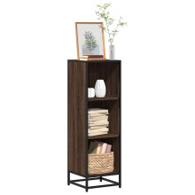 Berkfield Book Cabinet Brown Oak 33.5x33x107.5 cm Engineered Wood