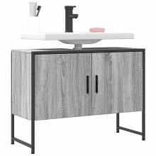 Berkfield Bathroom Sink Cabinet Grey Sonoma 80x33x60 cm Engineered Wood
