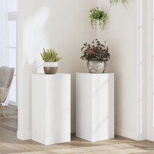 Berkfield Plant Stands 2 pcs White 30x30x70 cm Engineered wood