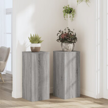 Berkfield Plant Stands 2 pcs Grey Sonoma 30x30x70 cm Engineered wood