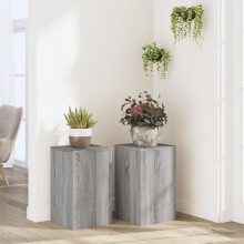 Berkfield Plant Stands 2 pcs Grey Sonoma 30x30x50 cm Engineered wood