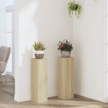 Berkfield Plant Stand 2pcs Sonoma Oak 17x17x60 cm Engineered Wood
