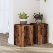 Berkfield Plant Stands 2 pcs Old Wood 20x20x30 cm Engineered Wood