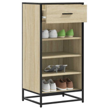 Berkfield Shoe Rack Sonoma Oak 48x38x97.5 cm Engineered Wood