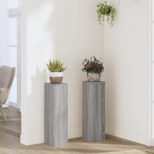 Berkfield Plant Stand 2pcs Grey Sonoma 17x17x60 cm Engineered Wood