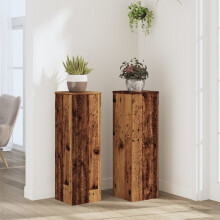 Berkfield Plant Stand 2pcs Old Wood 25x25x80 cm Engineered Wood