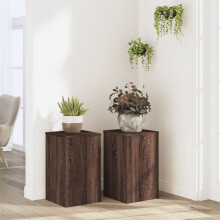 Berkfield Plant Stands 2 pcs Brown Oak 30x30x50 cm Engineered wood