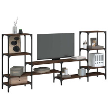 Berkfield TV Cabinet Brown Oak 206.5x28.5x95 cm Engineered Wood