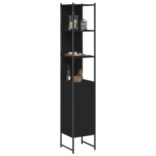 Berkfield Bathroom Cabinet Black 33x33x185.5 cm Engineered Wood