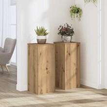 Berkfield Plant Stands 2 pcs Artisan Oak 30x30x70 cm Engineered wood