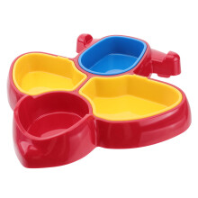 Toddler Divided Plate with AntiSlip Base Red Airplane Shaped Kids Dinner Plate for Boys