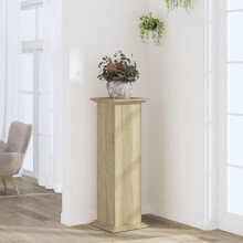Berkfield Plant Stand Sonoma Oak 33x33x100 cm Engineered Wood