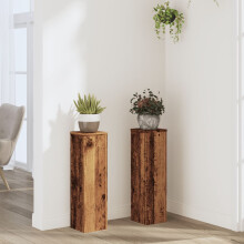 Berkfield Plant Stand 2pcs Old Wood 17x17x60 cm Engineered Wood