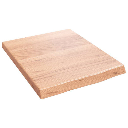 Berkfield Bathroom Countertop Light Brown 40x50x(2-4) cm Treated Solid Wood 1