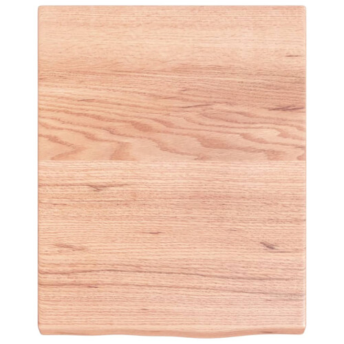 Berkfield Bathroom Countertop Light Brown 40x50x(2-4) cm Treated Solid Wood 2