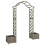 Berkfield Garden Pergola with Planter Grey Solid Firwood 2