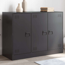 Berkfield Sideboard Black 99x39x73 cm Steel