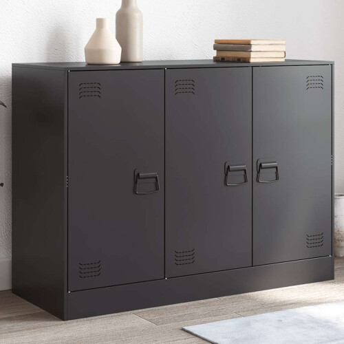 Berkfield Sideboard Black 99x39x73 cm Steel