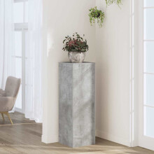 Berkfield Plant Stand Concrete Grey 33x33x100 cm Engineered Wood