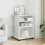 Berkfield Side Table with Wheels White 55x60x78 cm Engineered Wood 1