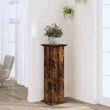 Berkfield Plant Stand Smoked Oak 33x33x100 cm Engineered Wood