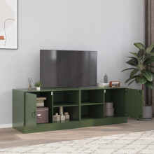 Berkfield TV Cabinets 2 pcs Olive Green 67x39x44 cm Steel