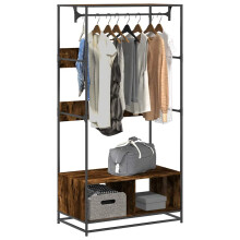 Berkfield Wardrobe Smoked Oak 90x50x180 cm Engineered Wood
