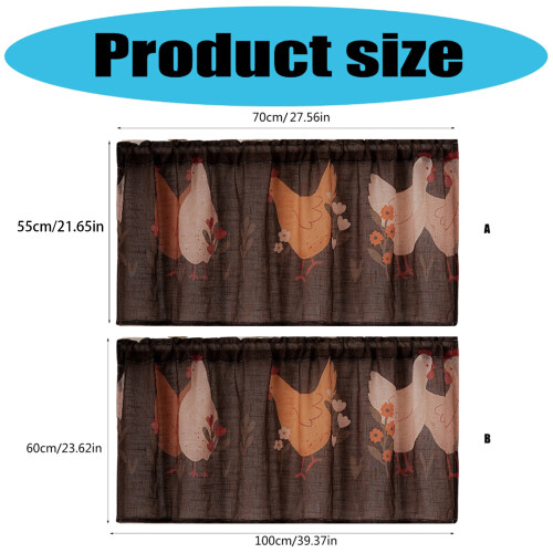 Le rideau textile en lin polyvalent-70 60cm Marron foncé 1