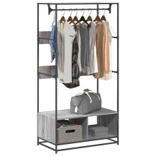Berkfield Wardrobe Grey Sonoma 90x50x180 cm Engineered Wood
