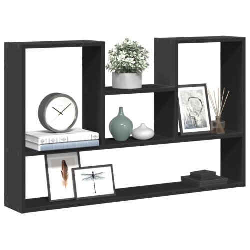 Berkfield Wall Shelf Black 99x15x60 cm Engineered Wood