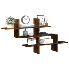 Berkfield Wall Shelf Smoked Oak 124.5x18x60.5 cm Engineered Wood