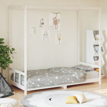Berkfield Kids Bed Frame White 90x200 cm Solid Wood Pine