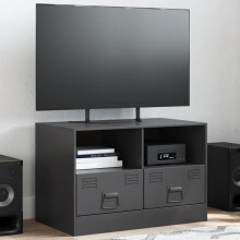 Berkfield TV Cabinet Black 67x39x44 cm Steel