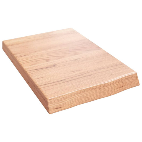 Berkfield Bathroom Countertop Light Brown 40x60x(2-6) cm Treated Solid Wood 1
