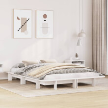 Berkfield Bed Frame without Mattress White 120x190 cm Small Double Solid Wood Pine