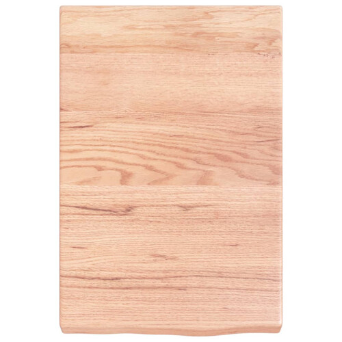 Berkfield Bathroom Countertop Light Brown 40x60x(2-6) cm Treated Solid Wood 2