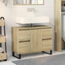 Berkfield Bathroom Cabinet Sonoma Oak 80x33x60 cm Engineered Wood