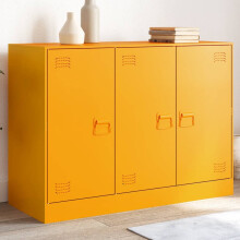 Berkfield Sideboard Mustard Yellow 99x39x73 cm Steel