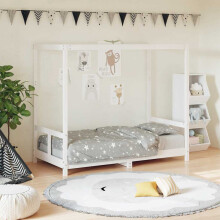 Berkfield Kids Bed Frame White 80x160 cm Solid Wood Pine