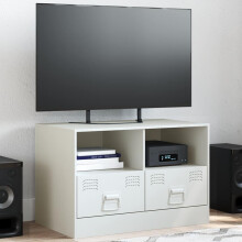 Berkfield TV Cabinet White 67x39x44 cm Steel