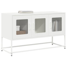 Berkfield TV Cabinet White 100.5x39x60.5 cm Cold-rolled Steel