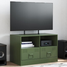 Berkfield TV Cabinet Olive Green 67x39x44 cm Steel