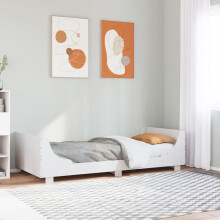 Berkfield Bed Frame without Mattress White 100x200 cm Solid Wood Pine