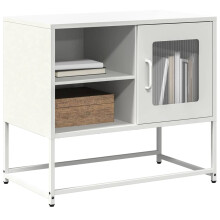 Berkfield TV Cabinet White 68x39x60.5 cm Steel