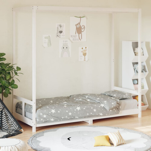 Berkfield Kids Bed Frame White 80x200 cm Solid Wood Pine