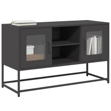 Berkfield TV Cabinet Black 100.5x39x60.5 cm Steel